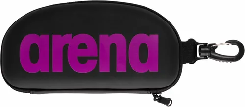 ARENA Unisex Adult Swim Goggle Case for Swimmers Protective Hardcover Carrying Case Clip for Backpacks Negro/Violeta