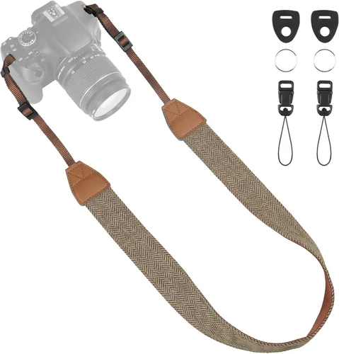 Miniatura 11 de Correa universal para cámara, correa para el cuello de la cámara, correas de hombro ajustables compatibles con Canon, Fujifilm, Nikon, Olympus