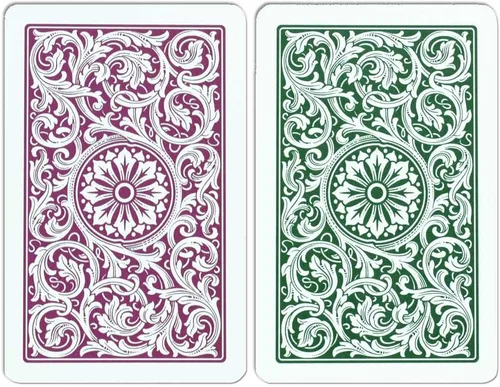 Miniatura 3 de Copag 1546 Diseño 100% Plástico Cartas de Juego, Tamaño Bridge (Estrecho) Verde/Burdeos (Índice Jumbo, 1 Juego)