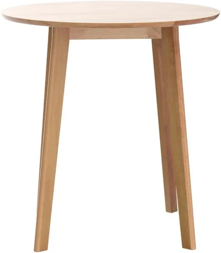 Miniatura 5 de Livinia Canberra - Mesa de comedor redonda de madera de 27.6 pulgadas/pequeña mesa de cocina moderna de roble malayo de mediados de siglo