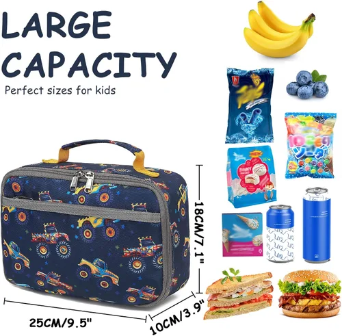Miniatura 87 de CAMTOP - Conjunto de mochila y lonchera con estampados divertidos para niños de preescolar y primaria), Y0058-2