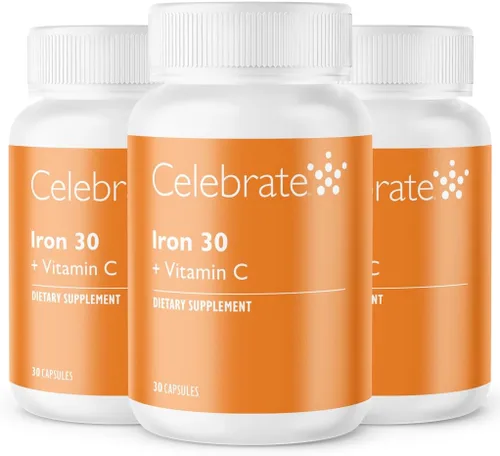 Miniatura 11 de Celebra vitaminas hierro con vitamina C masticables, 30 mg de hierro, uva, vitaminas bariátricas para pacientes con WLS, incluyendo gastrectomía