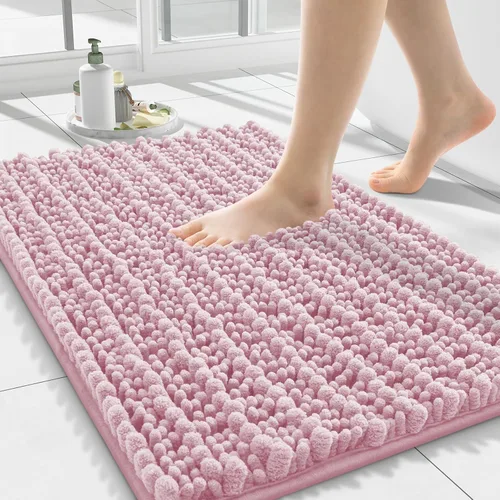 Miniatura 223 de Smiry Alfombras de Baño 24x16 pulgadas, Alfombras de Baño de Chenilla Extra Suaves y Absorbentes, Respaldo de Goma Antideslizante, Lavable a Máquina