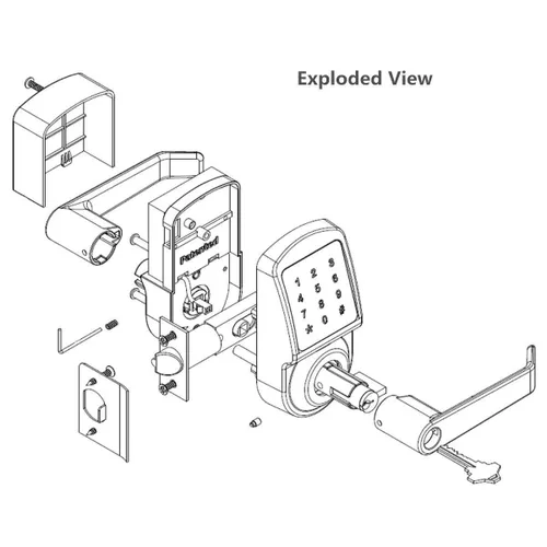 Miniatura 4 de SCYAN X3 - Cerradura inteligente para puerta de entrada sin llave, cerradura de manija SCYAN X3 con acceso de teclado para pantalla táctil, bloqueo