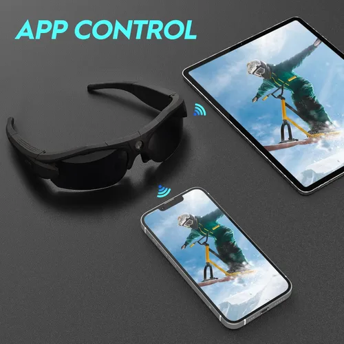 Miniatura 2 de Cámara deportiva con WiFi, gafas de cámara para deportes al aire libre y vlogging, compatible con iOS y Android (no incluye tarjeta de memoria)
