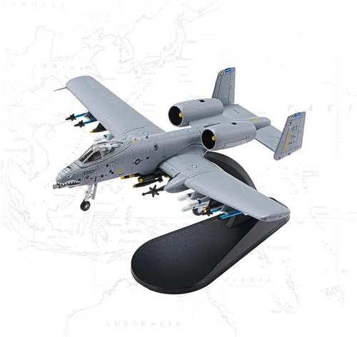 Miniatura 9 de A-10 Thunderbolt II Warthog Fighter Plane Modelo 1:100 Modelo Militar Avión Camuflaje