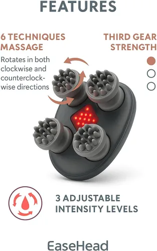 Miniatura 5 de Masajeador eléctrico del cuero cabelludo para el crecimiento del cabello y el alivio del estrés, regalo para mujeres, hombres, padres y mascotas