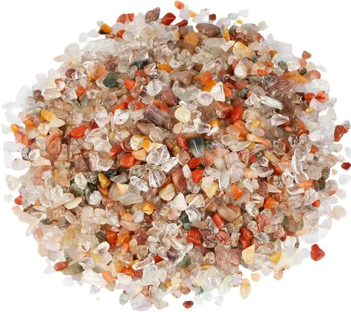 Miniatura 9 de SUNYIK Piedras de Cuarzo Trituradas con Forma Irregular de 1 Libra (Aproximadamente 460 Gramos)
