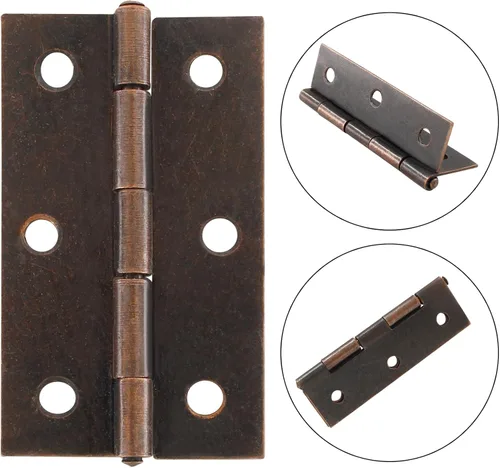 Miniatura 4 de Murtenze Paquete de 12 Bisagras de Puerta de 2.5 Pulgadas, Bisagras de Armario, Bisagras de Bronce Rojo, Bisagras de Cojinete de Bola, Bisagras