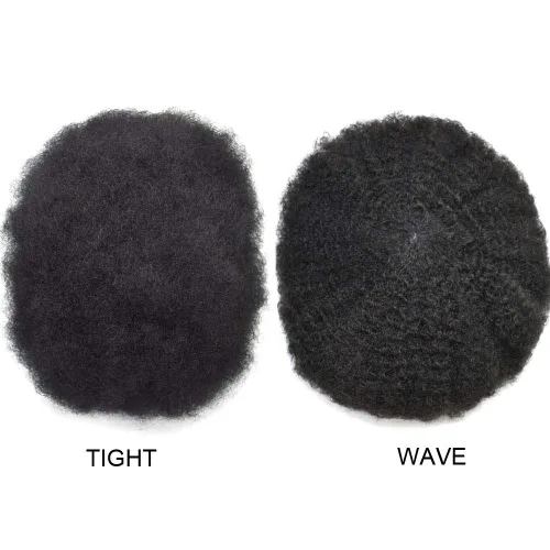 Miniatura 5 de Afro Toupee para hombres negros, afro americano rizado para hombre, tupé completo con base de encaje francés, unidad de cabello humano, peluca