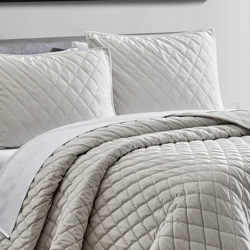 Miniatura 7 de Vera Wang - Juego de edredón tamaño Queen, juego de ropa de cama súper suave con fundas a juego, elementos esenciales modernos para la habitación