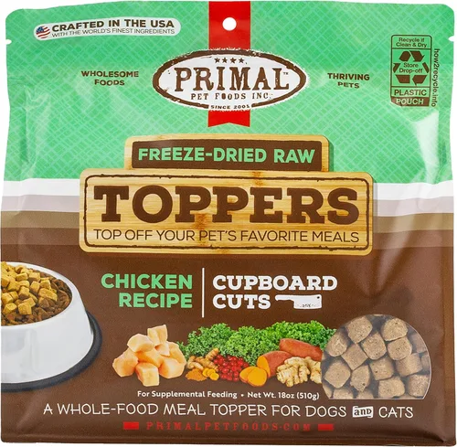 Miniatura 14 de Complementos de Comida para Perros y Gatos Primal, Cupboard Cuts, Mezcladores de Comidas Sin Granos con Probióticos, Golosinas Crudas Liofilizadas