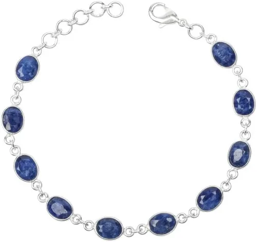 Miniatura 2 de Pulsera de piedras preciosas, pulsera ajustable de enlace, superposición de plata, joyería hecha a mano, bisel, regalo para ella, regalo de Navidad