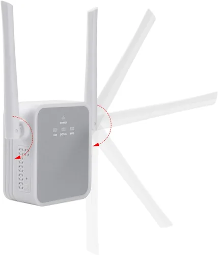 Miniatura 6 de Amplificador de señal TUOSHI actualizado 2025 de 1200 Mbps de alcance WiFi, cubre hasta 5000 pies cuadrados y 35 dispositivos, repetidor WiFi