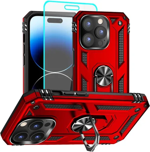 Miniatura 46 de Funda para iPhone 13, iPhone 13, [grado militar de 16 pies probada en caídas], anillo protector a prueba de golpes para iPhone 13, azul