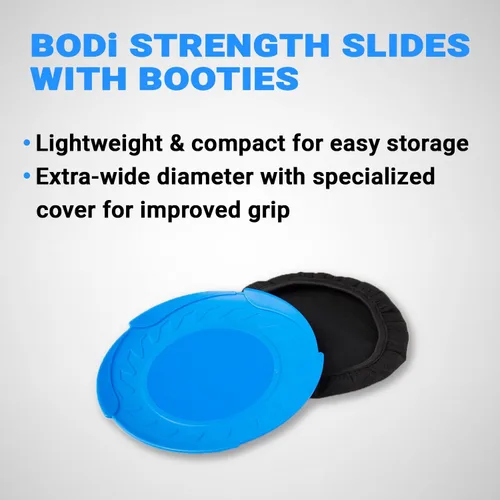 Miniatura 3 de BODi Toboganes de fuerza con botines. Mejora los entrenamientos de núcleo y glúteos, deslizadores compactos para gimnasio en casa