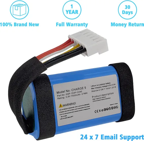 Miniatura 5 de GSP-1S3P-CH40 Batería de 7500 mAh compatible con Charge 5 Altavoz Bluetooth impermeable con herramientas Pieza de batería SIN Charge5