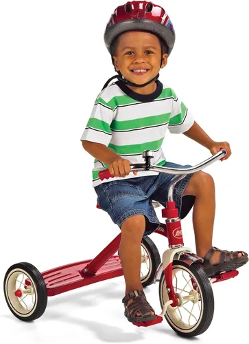 Radio Flyer Triciclo Clásico de 10 Pulgadas para Niños Pequeños con Neumáticos de Goma y Marco de Acero, Rojo | Niño pequeño