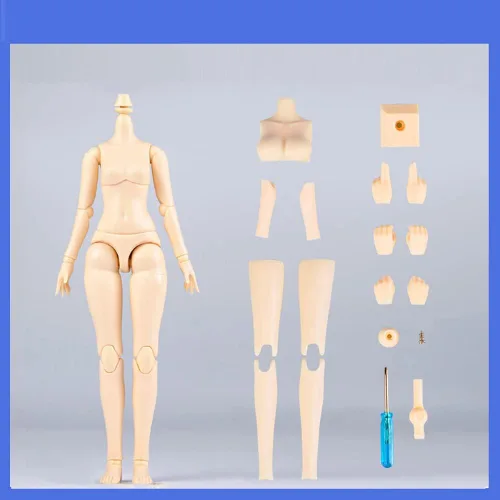 Mini cuerpo de muñeca YMY escala 1/6 de 8.6 pulgadas/9.4 pulgadas, cuerpo femenino YMY22/YMY24 PVC+POM busto de dos tamaños, color de piel Whity