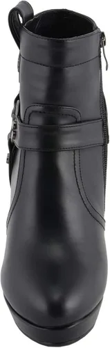 Miniatura 9 de Milwaukee Leather MBL9432 - Botines negros con arnés para mujer con tacón de bloque