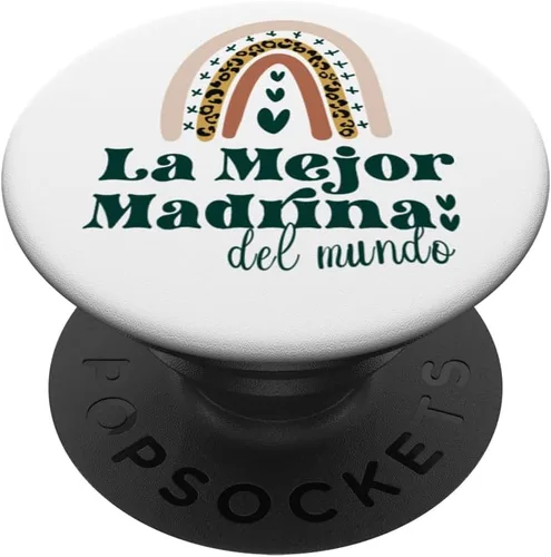 Miniatura 6 de La Mejor Madrina Del Mundo Cute Boho Rainbow Godmother PopSockets MagSafe PopGrip for iPhone