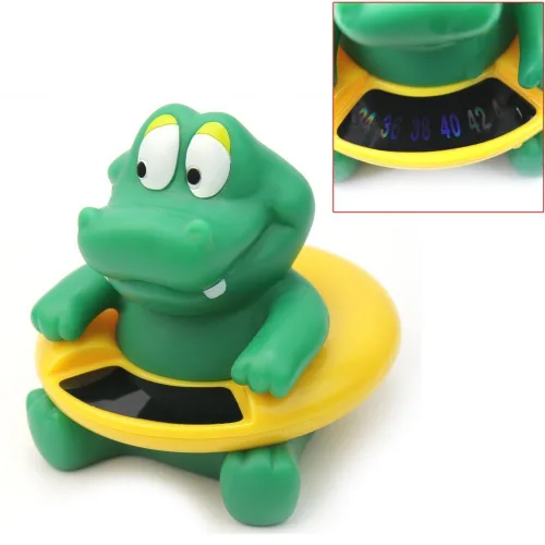 Miniatura 7 de Termómetro de baño para bebé, juguete flotante, cocodrilo