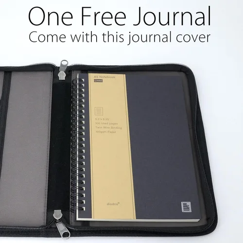 Miniatura 7 de diodrio Cuaderno con tapa de diario con cremallera A5 para Moleskine Cahier LEUCHTTURM Planificadores Cuaderno de bocetos, resistente al agua