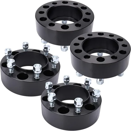 Miniatura 16 de IRONTEK Espaciadores de rueda de 4 x 4 pulgadas, espaciadores forjados de 1 pulgada con orificio de cubo de 2.598 in, pernos de 1/2 pulgadas x 20