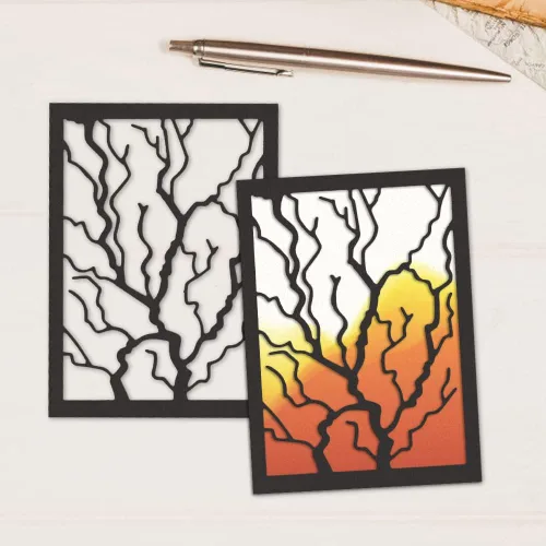 Miniatura 4 de 2 troqueles de hojas de marco para hacer tarjetas, papel de mariposa y flores, para álbumes de recortes en papel de liquidación, manualidades