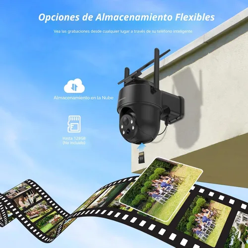 Miniatura 7 de GALAYOU Cámaras de seguridad 2K inalámbricas para exteriores, cámaras PTZ de 360° para seguridad del hogar con panel solar/alimentada por batería