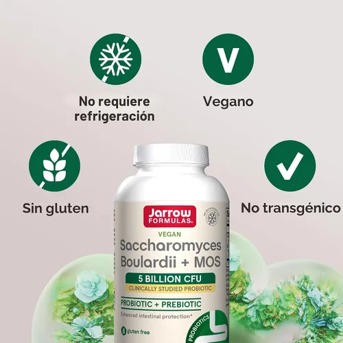 Miniatura 5 de Suplemento de Jarrow Formulas Sacharomyces boulardii y MOS, SAC, individual, 1, 1