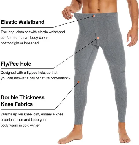 Miniatura 4 de SIMIYA Ropa interior térmica para hombre, ropa interior térmica ultra suave para hombre