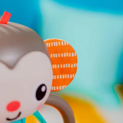 Miniatura 6 de Bright Starts Grab & Giggle Monkey - Sonajero musical iluminado con bola de fácil agarre, a partir de 6 meses, unisex Animal Mono