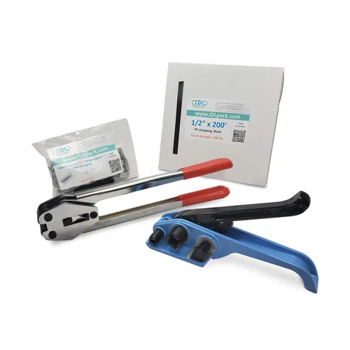 Miniatura 13 de IDL Packaging Kit de flejado industrial de polipropileno (PP) de 1/2 pulgada x 9000 pies, resistencia a la rotura de 300 libras - Solución completa