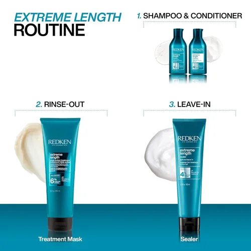 Miniatura 4 de Redken Extreme Length Biotin Shampoo For Longer Hair – Promotes Healthy Hair Growth, Strengthens Damaged Hair, Prevents Hair Breakage, Infused With