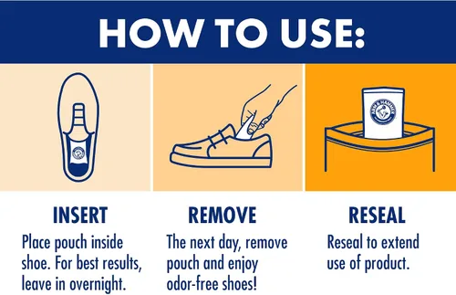 Miniatura 10 de Arm & Hammer Bolsas que destruyen olores en el zapato, inserto desodorante de zapatos para reducir el olor y absorber la humedad, eliminador
