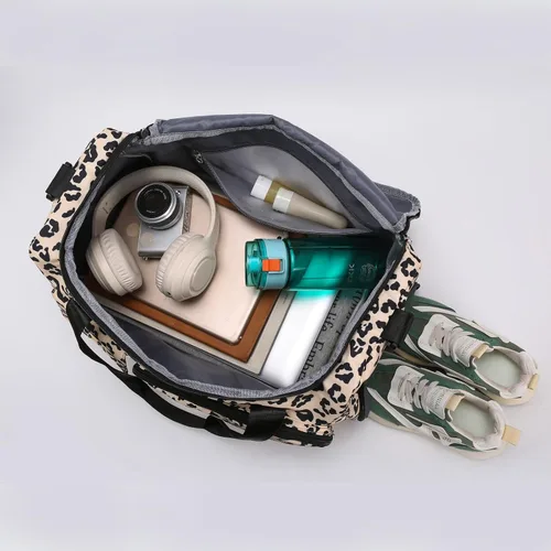 Miniatura 268 de Pequeña bolsa de gimnasio para mujer, bolsa de viaje con compartimento para zapatos