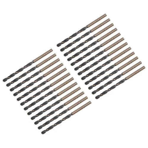 Miniatura 19 de uxcell Brocas Jobber de 0.118 in (0,118 pulgadas) de nitruro negro y oro recubierto de titanio M2 de alta velocidad (HSS) Brocas helicoidales
