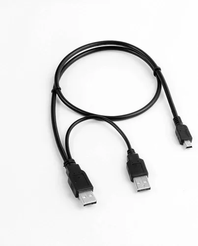 MaxLLTo™ Cable de datos cargador USB Y para EMC Iomega eGo USB 2.0 disco duro portátil HDD
