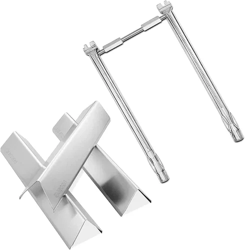 Hisencn Tubos de quemador de parrilla de gas, barras de sabor de repuesto para parrillas de gas Weber Spirit 200, Spirit E-210, E-220, Spirit S-210,