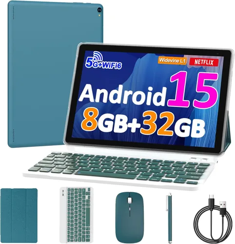 Miniatura 11 de Tablet Android 15 de 10 pulgadas, 8GB RAM 32GB ROM Potente CPU de cuatro núcleos, pantalla de resolución 1280* 800 Tablet PC, cámara de 8MP