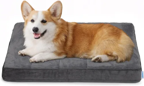 Miniatura 11 de Tapete para jaula para perros de tamaño XL, cama de espuma viscoelástica de 41 x 27 pulgadas, lavable y antideslizante, tapete ultrasuave para Oscuro