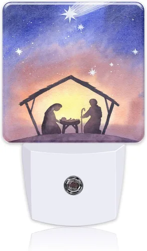Miniatura 16 de Luz nocturna con colibríes y mariposas azules, enchufe de pared con sensor de atardecer a amanecer, linda luz nocturna para niñas, niños, mujeres