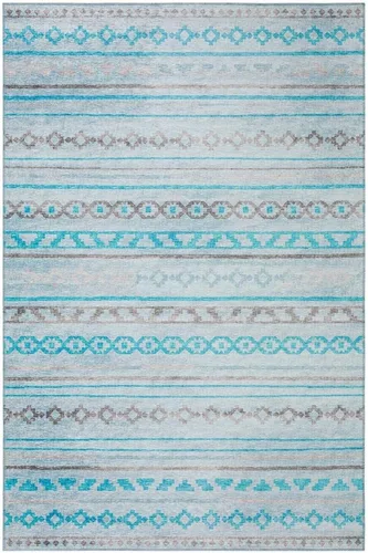 Miniatura 5 de Sedona SN10 - Alfombra bohemia azul rectangular, 1 pie 8 pulgadas x 2 pies 6 pulgadas