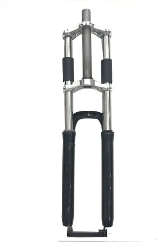 Miniatura 2 de Horquilla negra para bicicleta, 26 pulgadas de triple árbol Horquilla de suspensión - Horquilla de bicicleta motorizada a gas (negro)