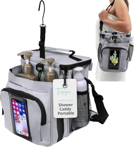 Miniatura 9 de TERRA HOME Bolsa portátil XL para ducha, artículos esenciales para la habitación del dormitorio universitario para hombres, mujeres, estudiantes