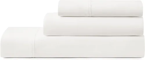 Miniatura 26 de UGG Juego de sábanas refrescantes de lujo de 4 piezas para cama King, con bolsillos profundos, ropa de cama prémium con 2 fundas de almohada, Blanco