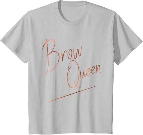 Miniatura 26 de Brow Queen Ombre - Camiseta de escritura a mano, regalo para artista de maquillaje, Negro, S
