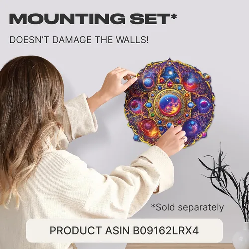 Miniatura 6 de UNIDRAGON Mandala Space Dreams - Rompecabezas de madera para adultos, 350 piezas con formas únicas, tamaño King, 13 x 13 pulgadas (13.0 x 13.0 in)