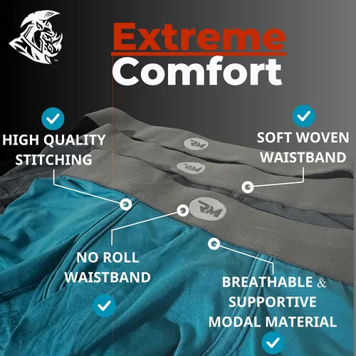 Miniatura 2 de Real Men - Ropa interior para hombre, paquete de 1 o 3 unidades, calzoncillos modales, bolsa ABCD